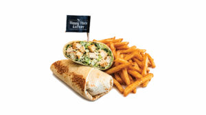 Chicken Caesar Wrap at Happy Place Eatery in Downtown Ventura
