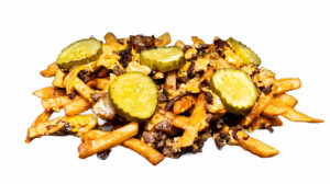 Happy Loaded Smash Fries at Happy Place Eatery in Downtown Ventura