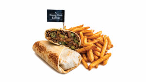 Philly Cheesesteak Wrap at Happy Place Eatery in Downtown Ventura