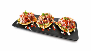 Tropical Jackfruit Ceviche Tostadas at Happy Place Eatery in Downtown Ventura