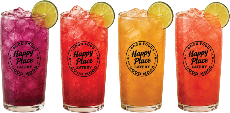 Amoretti Happy Place Refreshers: Dragon Wave, Berry Breeze, Tropical Escape and Watermelon Splash